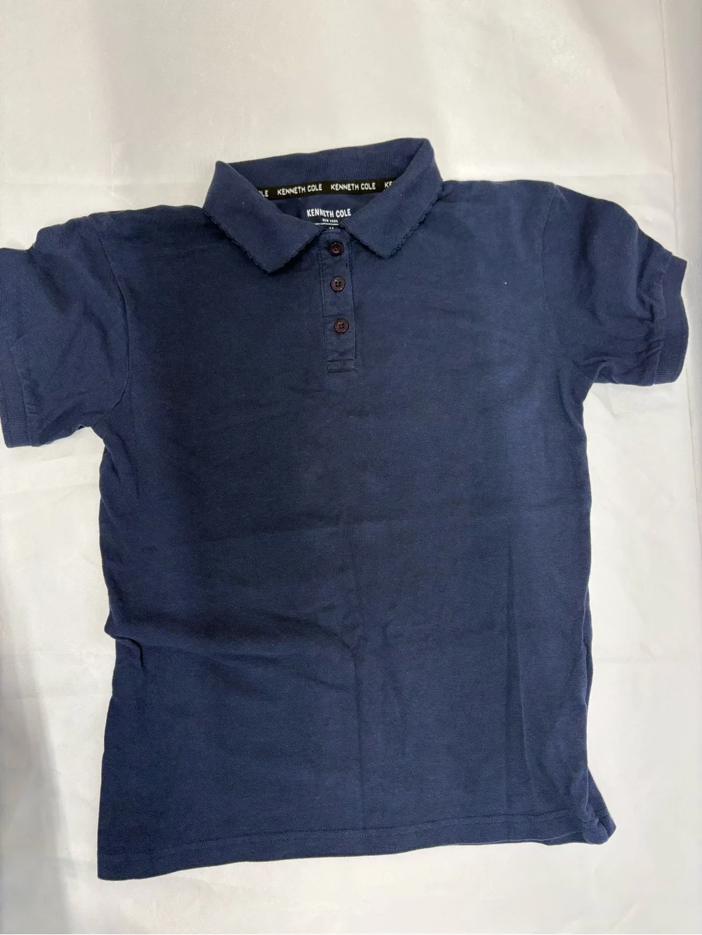Kenneth Cole Kids Navy Polo Shirt school uniform girls size 14 (large)